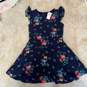 New Gap girls floral A line dress, size small